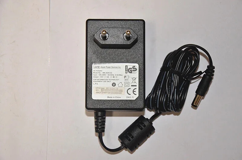 *Brand NEW*Genuine APD 12V 3A 36W Ac Adapter WA-36A12G Power Supply 5.5*2.5MM